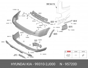 Датчик парковки KIA Mohave (09-) OE 993102J000 HYUNDAI KIA