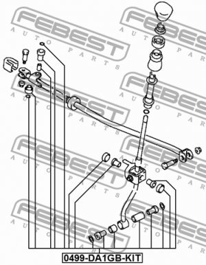РЕМКОМПЛЕКТ КУЛИСЫ КПП подходит для MITSUBISHI CARISMA DA1-6A 1995.05-2003.12 [E 0499-DA1GB-KIT FEBEST