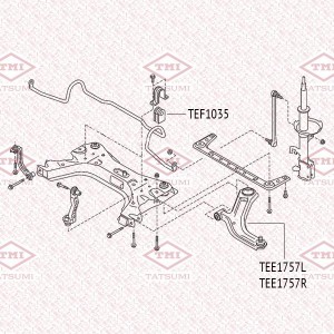 Рычаг передней подвески нижний R NISSAN Tiida 07- TEE1757R TEE1757R TATSUMI
