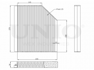 Фильтр салонный угольный FLT-40025C UNIO