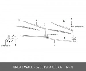 Трапеция стеклоочистителя 5205120AK00XA 5205120AK00XA HAVAL