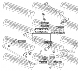 втулка болта сход-развала!\ Lifan X60 11-18 6532-001 FEBEST