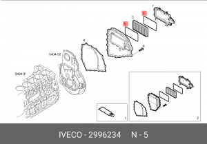прокладка !фильтра-сапуна \IVECO Eurotech Cursor 2996234 IVECO