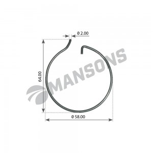 Кольцо стопорное BPW ступицы (54x2) MANSONS 300170 MANSONS