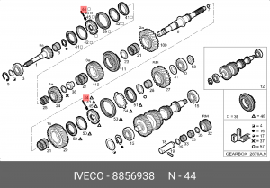 палец опорный КПП! ролик синхронизатора 3x\Iveco EuroCargo 8856938 IVECO