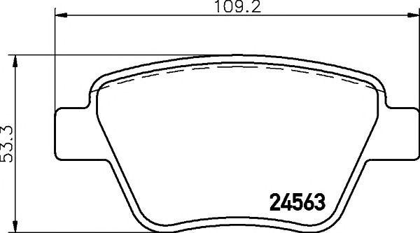 Колодки тормозные VW Caddy (10-) задние (4шт.) TEXTAR 2456301 TEXTAR