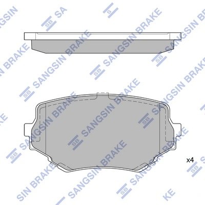 Колодки тормозные SUZUKI VITARA/GRAND VITARA 94- передние SP1535 SP1535 SANGSIN