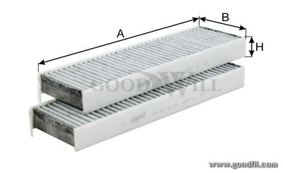 Фильтр салона угольный AG2962KCFC AG 296 2K CFC GOODWILL
