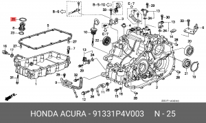 КОЛЬЦО УПЛОТНИТЕЛЬНОЕ 91331P4V003 91331P4V003 HONDA