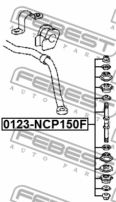 Тяга стабилизатора передняя TOYOTA AYGO KGB10/WNB10 2005- 0123-NCP150F 0123-NCP150F FEBEST