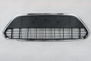 Решетка в бампер нижняя Ford Focus 2 2008-2011, под хром, текстурная OEM3693 OEMPARTS