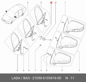скоба! крепления личинки замка двери\ Lada 2105 21050-6105416-00 LADA VAZ