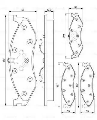 Колодки тормозные KIA Carnival (-01) JEEP Grand Cherokee,Cherokee передние (4шт. 0 986 424 284 BOSCH