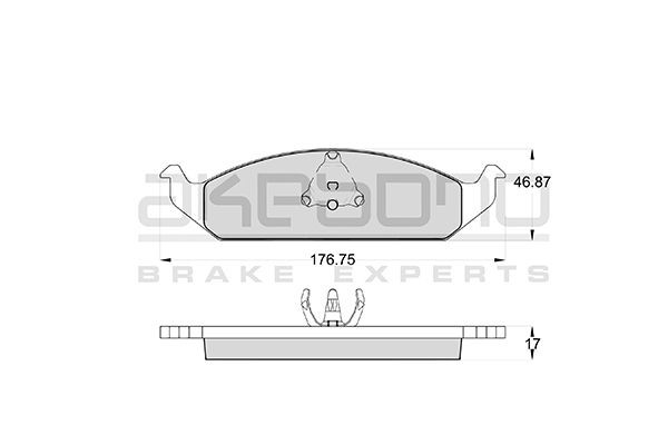 Колодки тормозные дисковые передние MITSUBISHI ASX, OUTLANDER XL AN-650WK AN650WK AKEBONO