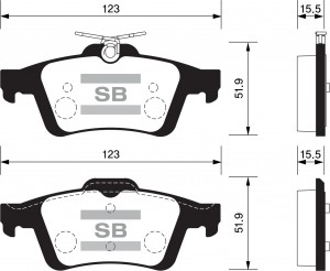 Колодки тормозные FORD FOCUS II/III/MAZDA 3/OPEL VECTRA C/VOLVO S40 задние SP209 SP2091 SANGSIN