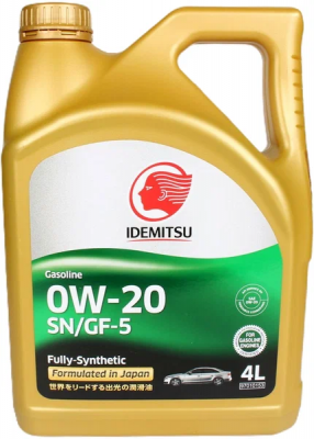Масло моторное  IDEMITSU F-S 0W-20 API SN ILSAC GF-6 4л (30011331-746) 300152027 30015202746 IDEMITSU