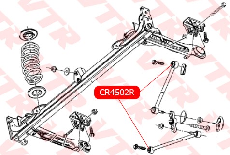 САЙЛЕНТБЛОК РЫЧАГА ЗАДНЕЙ ПОДВЕСКИ CR4502R VTR
