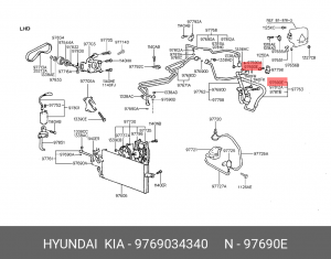 кольцо уплотнительное!\ KIA, Hyundai 9769034340 HYUNDAI