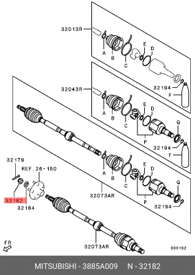 ГАЙКА МЕТАЛЛИЧЕСКАЯ 3885A009 3885A009 MITSUBISHI