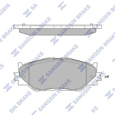Колодки тормозные дисковые Lexus IS II 2.5/2.2D 05 SP1543 SP1543 SANGSIN