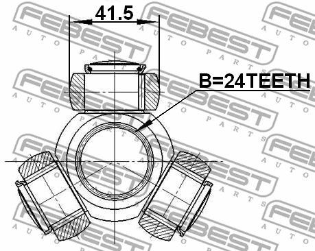 Трипоид 24x41.5 2116-TC718TDCI 2116TC718TDCI FEBEST