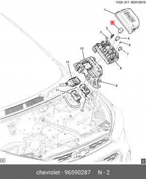 Реле CHEVROLET Aveo (06-08) электрическое OE 96590287 GENERAL MOTORS
