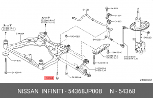 БОЛТ, ДВУХГРАННАЯ ГОЛОВКА, ННД-10ММ 54368-JP00B 54368-JP00B NISSAN