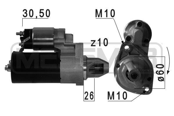 Стартер MERCEDES W203/W211/W220 2.3-3.5 1.4kw 220709 220709 ERA