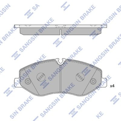 Колодки передние MERCEDES V-CLASS W447 2014- SP2579 SP2579 SANGSIN