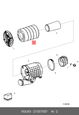фильтр возд.! \VOLVO FM7/12 21337557 VOLVO