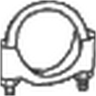 Хомут глушителя d=45 М8 (10шт.в упаковке) (1шт.) BOSAL 250-245 BOSAL