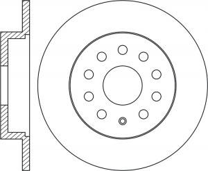 Диск тормозной VW Passat (05-),Tiguan AUDI A3 SKODA Superb (08-) задний (1шт.) N RN1227 NIBK