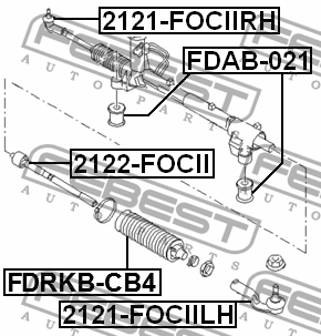 Втулка рулевой рейки FORD FOCUS II FDAB-021 FDAB-021 FEBEST
