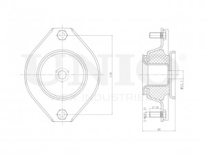 Опора амортизатора передняя RMP-13105 UNIO