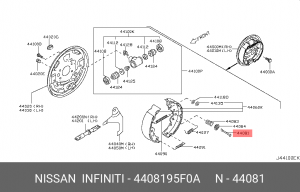 р/к торм. колодок!\ Nissan 44081-95F0A NISSAN