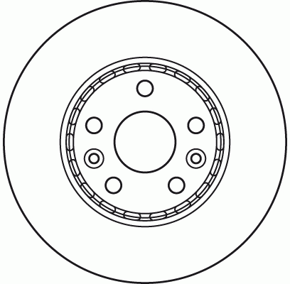 Диск тормозной передний RENAULT KANGOO II (15") DF6110 DF6110 TRW