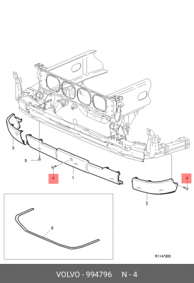 болт! M6x20 \ Volvo, RVI 994796 VOLVO