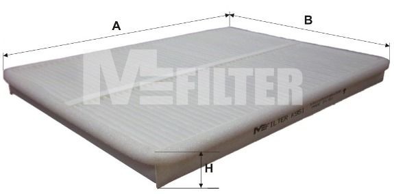 фильтр воздушный ! кабины/отопителя 314x227x25 \DAF 95XF K951 MFILTER AUTOMOTIVE FILTERS