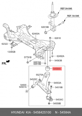 HYUNDAI SANTA FE (2012>)/SONATA VI (2010>) 54584-2S100 HYUNDAI KIA