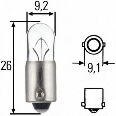 лампа T4W-24V4W BA9s (стандарт) 8GP002067-241 HELLA