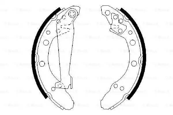 Колодки тормозные VW AUDI (200х40) задние барабанные (4шт.) BOSCH 0 986 487 536 BOSCH