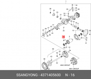 BOLT-RING GEAR (10702070/191119/0242131, Корея, Республика) 4371405600 SSANG YONG