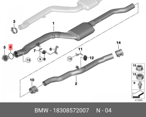 УПЛОТНЕНИЕ  18308572007 18308572007 BMW