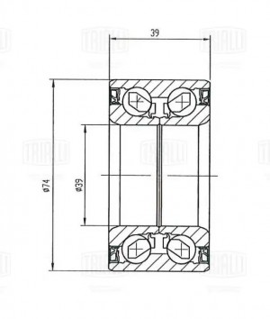 Подшипник ступицы Chevrolet Lacetti (04-) перед. (CS 0583) CS 0583 TRIALLI
