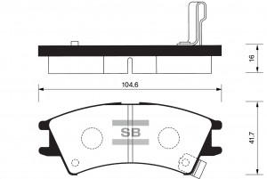 Колодки тормозные HYUNDAI Atos (97-01) передние (4шт.) SANGSIN SP1096 SANGSIN