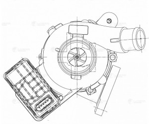 Турбокомпрессор для ам Ford Transit (13-) 2.2D E5 (тип GTB1749VK) (LAT 1012) LAT 1012 LUZAR