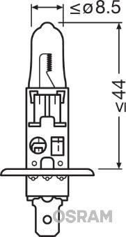 Лампа г/с H1 (55W) P14.5s Super +30% 12V 64150SUP 4050300479408 64150SUP OSRAM
