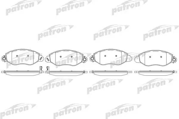 Колодки тормозные FORD Transit (00-06) передние (4шт.) PATRON PBP1461 PATRON