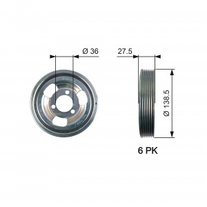 Шкив TVD1117 (7845-10117) TVD1117 GATES
