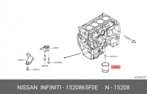 Фильтр масляный NISSAN 15208-65F0E 1520865F0E NISSAN